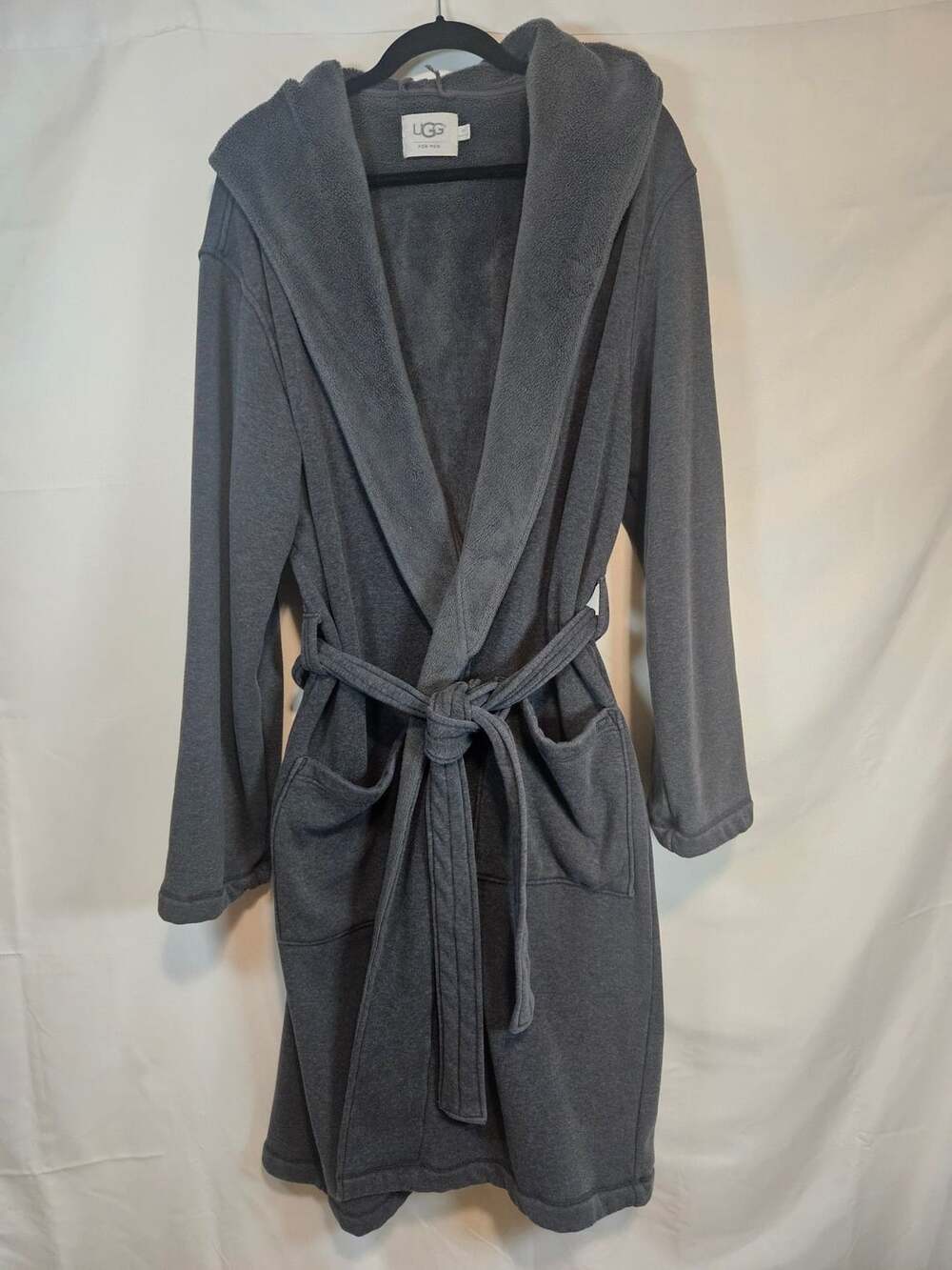 Ugg For Men Hooded Robe Gray Size M/L UA4099M